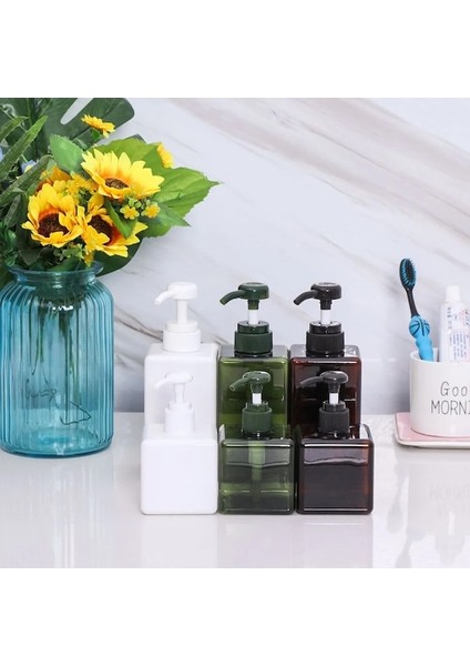 KAHVE-650ML--650ML Kare Şeffaf Şişe Sıvı Sabun Şanti Köpük Noktaları Şişeleme Şampuan Losyon Duş Jeli Pompası Bottlesnding (Yurt Dışından)