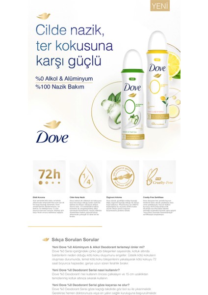 Kadın Deodorant %0 Alüminyum Salatalık & Yeşil Çay 150ML