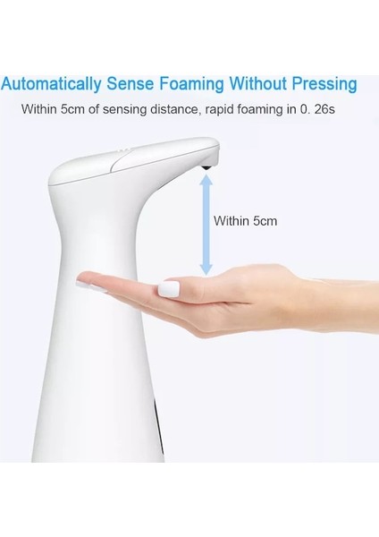 Beyaz-Siyah Sensör Temassız Sıvı Sabunluk Mutfak Için Otomatik Yıkama El Makinesi Yıkama 200ML Sabun ve Jel Dispenseri (Yurt Dışından)