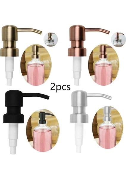 Rose Gold-2pc Retro Metal Sıvı Sabunluk Yedek Sabun Pompası Losyon Şampuan Pompası Şişe Kuş Kafası Banyo Aksesuarları (Yurt Dışından) fiyatları