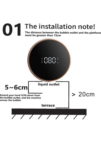Siyah-Akıllı Sabunluk 280ML Fotoselli Hareket Sensörü Yıkama El Cihazı 1200MAH Duvara Monte Sıvı Sabunluk (Yurt Dışından) indirimleri