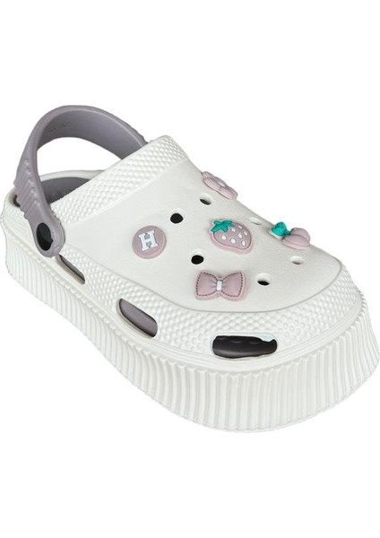 Yüksek Comfort Taban Kadın Sandalet Krem-Füme modelleri