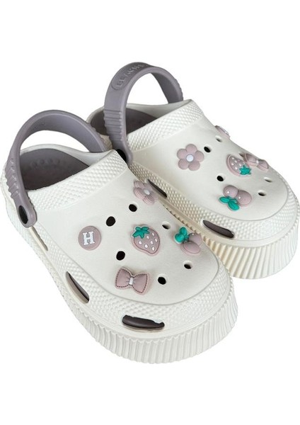 Yüksek Comfort Taban Kadın Sandalet Krem-Füme fırsatları