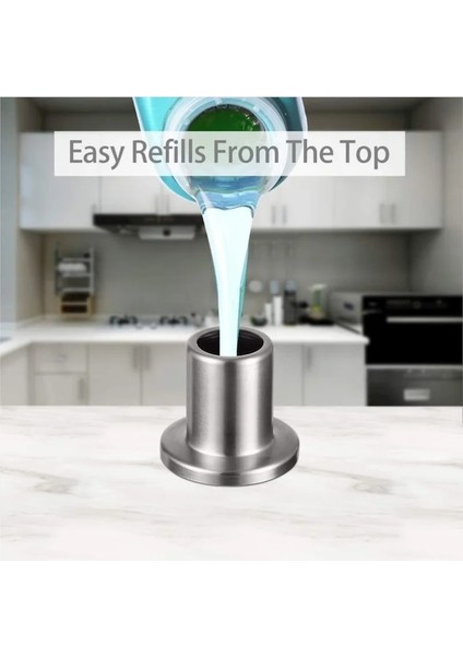 BEYAZ-500ML Içbükey ve Dışbükey Sıvı Sabunluk, Paslanmaz Çelik Sabunluk, Banyo Mutfak Lavabo Ankastre Sabunluk (Yurt Dışından) fırsatları