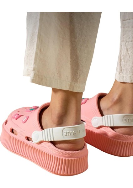 Yüksek Comfort Taban Kadın Sandalet PUDRA - BEYAZ fırsatları