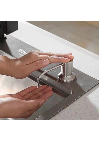 500 ml Siyah Mutfak Lavabo Sıvı Sabunluk Pompaları Paslanmaz Çelik Kafa Lavabo El Losyonu Sabunluklar Tüp Hortum Şişe Aksesuarları Ile (Yurt Dışından) modelleri