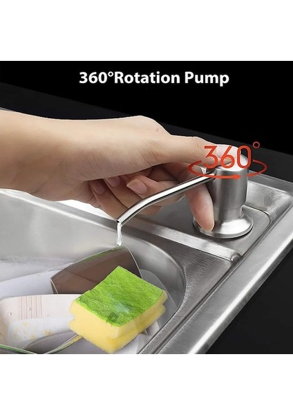 500 ml Siyah Mutfak Lavabo Sıvı Sabunluk Pompaları Paslanmaz Çelik Kafa Lavabo El Losyonu Sabunluklar Tüp Hortum Şişe Aksesuarları Ile (Yurt Dışından) fırsatları