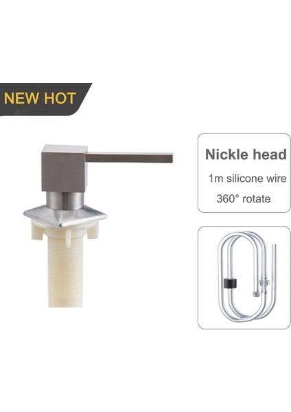 Nikel KARE-350ML Mutfak Lavabo Pompası Için Dispenser Sabun Bulaşık Sabunu Dispenseri Plastik Şişe Ile Dahili Losyon Pompası Kafası Deterjan Tutucu (Yurt Dışından)