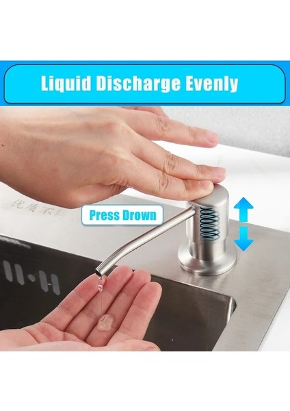 Uzatma Tüpü-Mutfak Lavabo Sıvı Sabunluk Pompaları Paslanmaz Çelik Kafa Lavabo El Losyonu Sabunluklar Tüp Hortumlu Şişe Aksesuarları (Yurt Dışından) modelleri