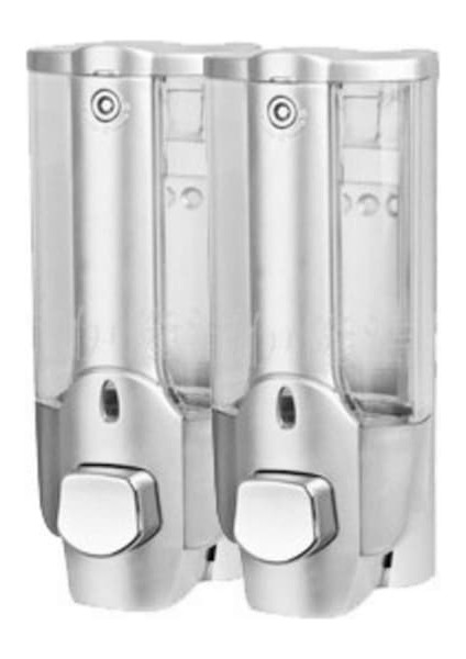 2 Kafa Gümüş-1/2 Adet 350ML Duvara Monte Şampuanlık Sabun Temizleyici Banyo Duş Jeli Deterjan Losyon Pompası Eylem El ve Ev Için (Yurt Dışından)