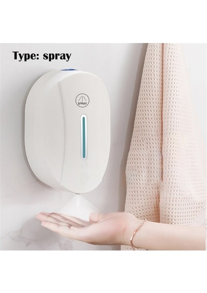 SPREY-550ML Fotoselli Otomatik Sensör Köpük Sabunluk Duvara Monte Indüksiyon El Dezenfektanı Makinesi Banyo Için Sıvı Sprey (Yurt Dışından)