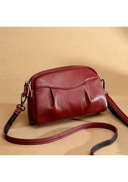 2024 Yeni Moda Çok Yönlü Dana Derisi Cep Telefonu Çantası Kadın Omuz Crossbody Çanta (Yurt Dışından)