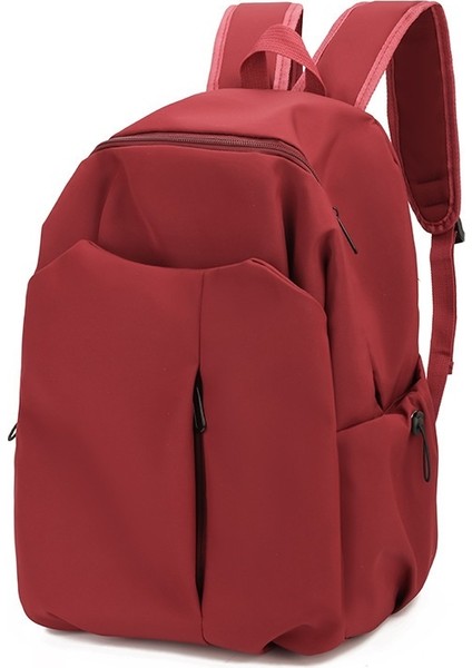 2024 Yeni Basit Düz Renkli Bilgisayar Sırt Çantası Üniversite Lisesi Sırt Çantası Erkek ve Kadın Sırt Çantası (Yurt Dışından)
