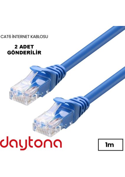 Cat6 Gigabit Internet Ethernet 10GBPS RJ45 Lan Kablosu A4937 2 ADET