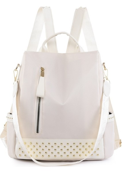 Basit ve Şık Oxford Kumaş Perçin Sırt Çantası (Yurt Dışından)