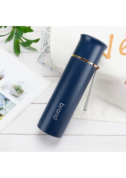Taşıma Halatlı Basit 304 Paslanmaz Çelik Termos Bardak 480 Ml, Dışarı Çıkarken Taşıması Kolay Termos Bardak (Yurt Dışından)