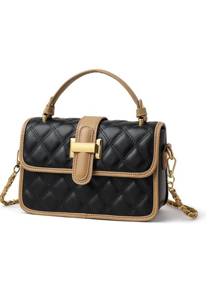 2024 Yeni Moda Çok Yönlü Eşkenar Dörtgen Zincir Crossbody Çanta El Küçük Kare Çanta (Yurt Dışından)
