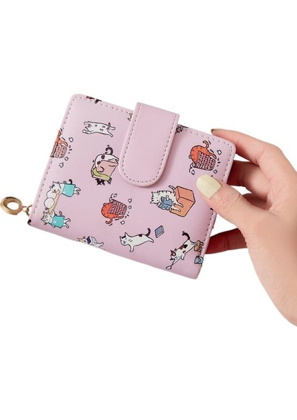Sevimli Çizgi Modaya Uygun Katlanır Cüzdan (Yurt Dışından)