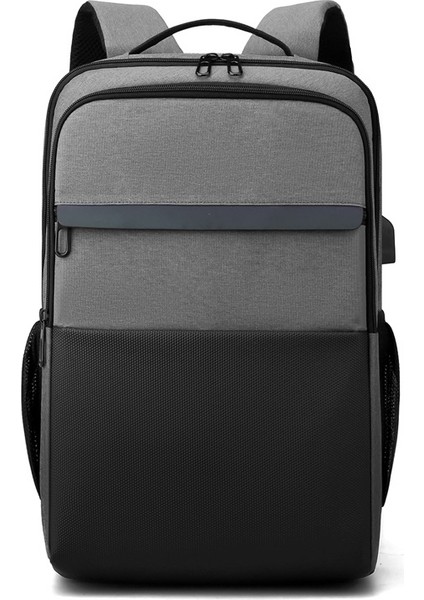 Yeni Erkek Iş Banliyö Bilgisayar Çantası Sırt Çantası Büyük Kapasiteli Öğrenci Çantası Hafif USB Şarj (Yurt Dışından)