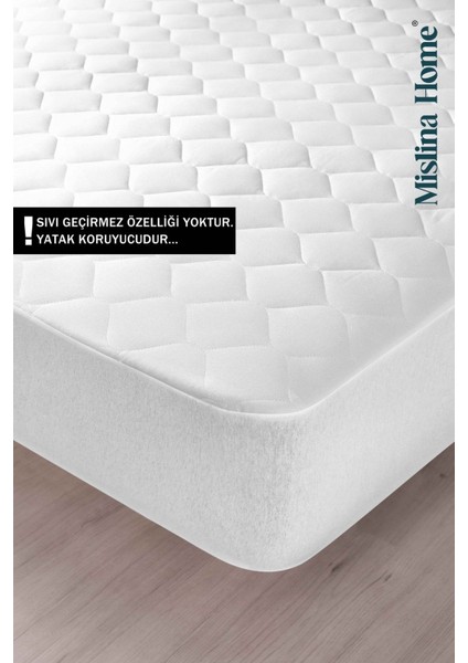 Kapitone Eko Pamuklu Full Kenar Çift Kişilik Yatak Koruyucu Fitted 180X200