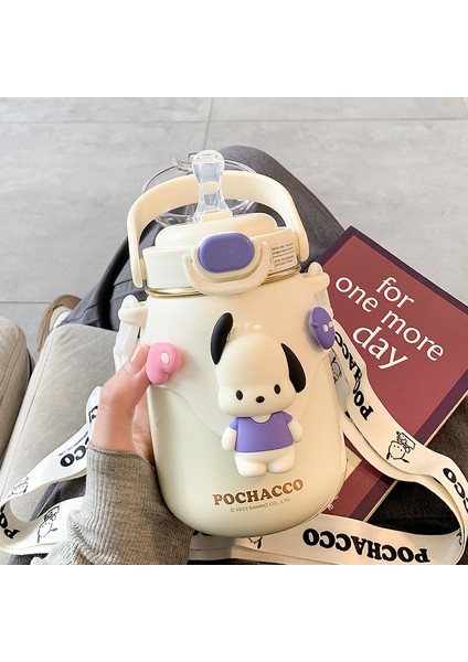 Çocuk Termos Bardak Kızların Yüksek Görünümlü Saman Su Bardağı 316 Gıda Sınıfı Paslanmaz Çelik Bardak (Yurt Dışından)