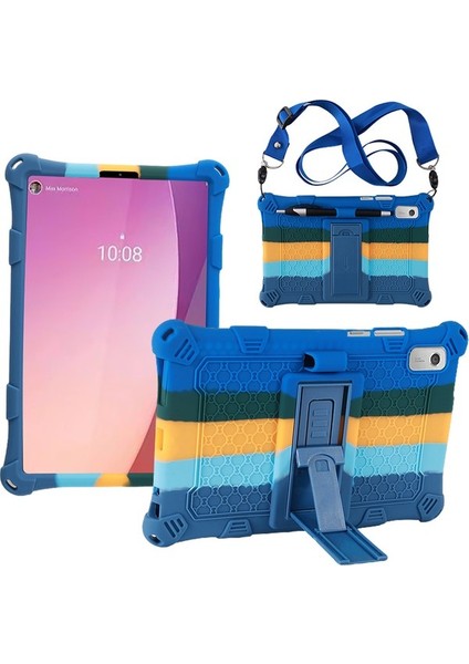 High Quality ShoeBag Xfashion Lenovo Tab M9 Pc + Silikon Şok Dayanıklı Tablet Kılıfı Omuz Kayışı ile Ayarlanabilir Stand Kapak (Yurt Dışından)