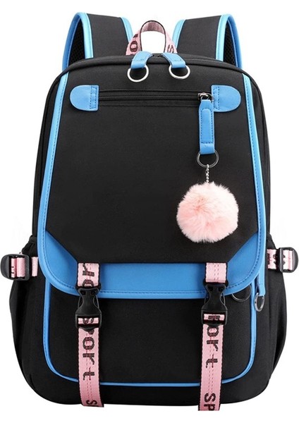 High Quality ShoeBag Deweiqi Büyük Kapasiteli Sırt Çantası - Siyah/pembe (Yurt Dışından)