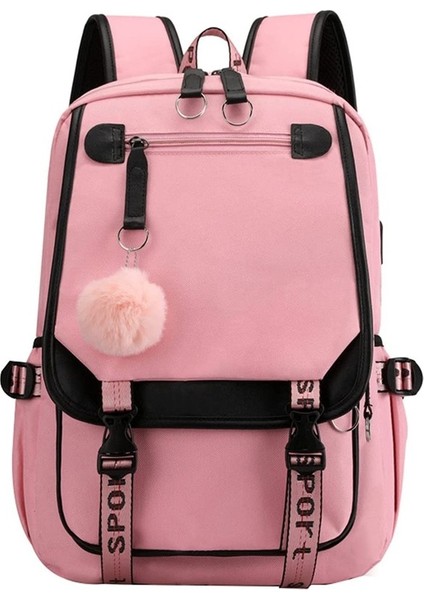 High Quality ShoeBag Deweiqi Büyük Kapasiteli Sırt Çantası - Siyah/pembe (Yurt Dışından)