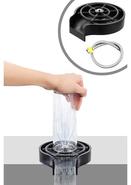 Yüksek Basınçlı Otomatik Bardak Yıkama Aparatı Lavabo Için Hızlı Bardak Durulayıcı