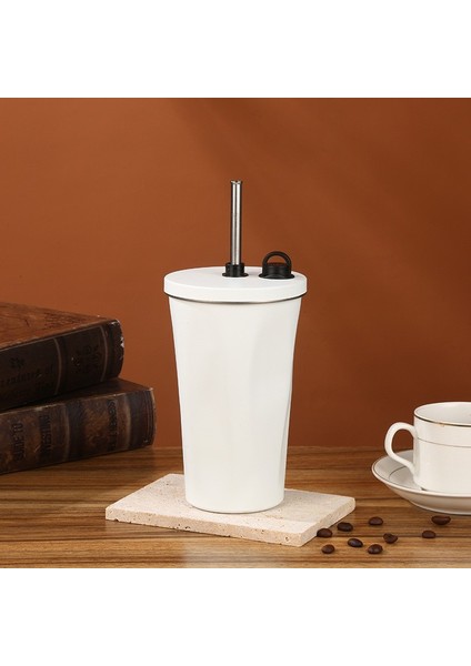 Elmas Şeklindeki Kahve Fincanı 304 Paslanmaz Çelik Hasır Bardak Yüksek Görünümlü Taşınabilir Büyük Kapasiteli Araba Termosu Bardak (Yurt Dışından)