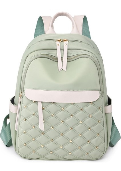 Şık, Kontrast Perçinli Banliyö Sırt Çantası (Yurt Dışından)