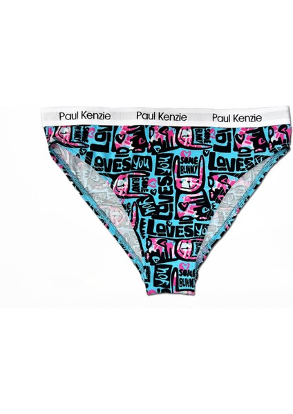 Desenli Kadın Slip Külot – Unique Effect – Love Bunny