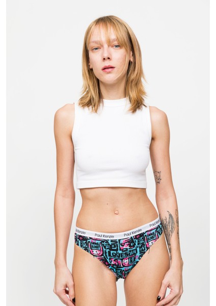 Desenli Kadın Slip Külot – Unique Effect – Love Bunny fırsatları