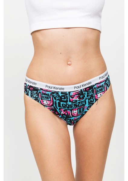 Desenli Kadın Slip Külot – Unique Effect – Love Bunny indirimleri