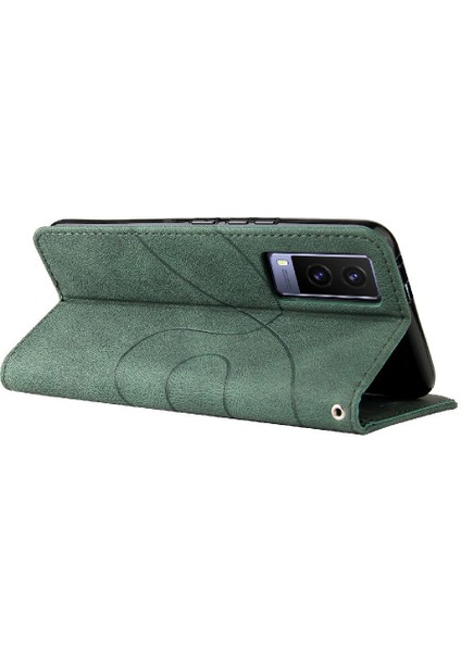 Vıvo V21E 5g Kickstand Koruyucu Iki Renkli Dikiş Pu Deri Için Kılıf (Yurt Dışından) fırsatları