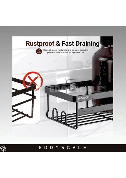 Yap Işkanlı 2'li Paket - As Ilı Banyo Organizat Örü, Depolama ve Ev Dekorasyonu Için Sondaj Yok Paslanmaz Çelik Siyah Raflar (Yurt Dışından) fırsatları