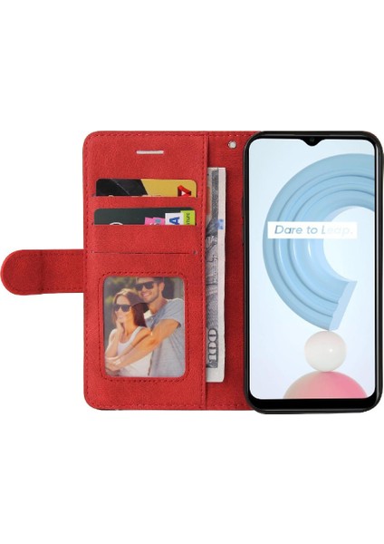 Kart ile Realme C21Y Kickstand Koruyucu Iki Renkli Dikiş Için Kılıf (Yurt Dışından) modelleri