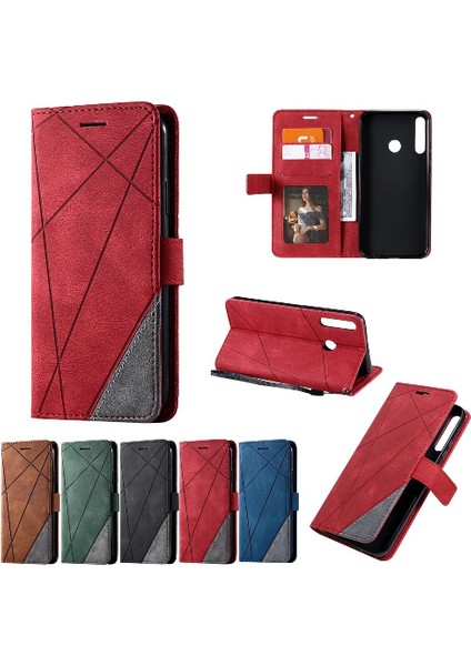Huawei P40 Lite E Cüzdan Flip Için Kılıf Folio Kart Tutucu Kickstand Pu (Yurt Dışından) modelleri