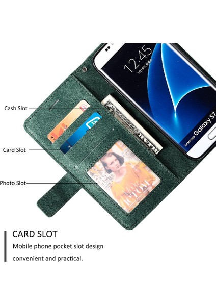Samsung Galaxy S7 Kenar Cüzdan Flip Folio Darbeye Kart Tutucu (Yurt Dışından)