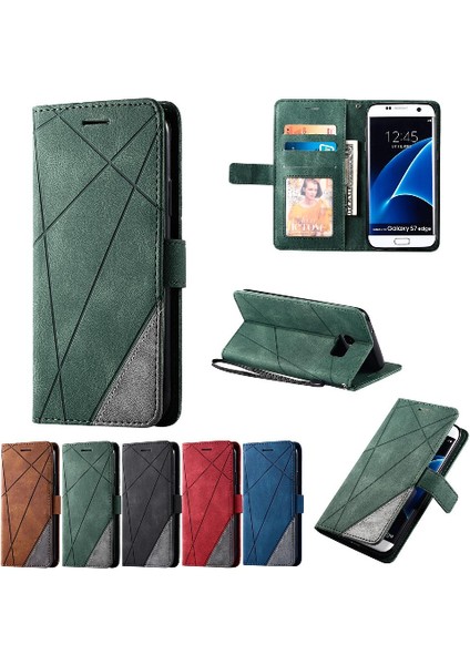 Samsung Galaxy S7 Kenar Cüzdan Flip Folio Darbeye Kart Tutucu (Yurt Dışından)
