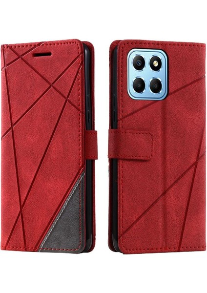 Onur Için Kılıf X8 5g/x6 4g Cüzdan Flip Folio Kart Tutucu Kickstand Pu (Yurt Dışından)