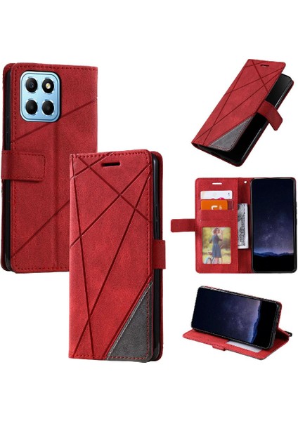 Onur Için Kılıf X8 5g/x6 4g Cüzdan Flip Folio Kart Tutucu Kickstand Pu (Yurt Dışından)