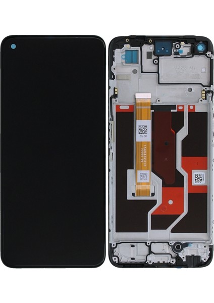 Oppo A96 Uyumlu LCD Dokunmatik Ekran Çıtalı Siyah(Tamir Seti )