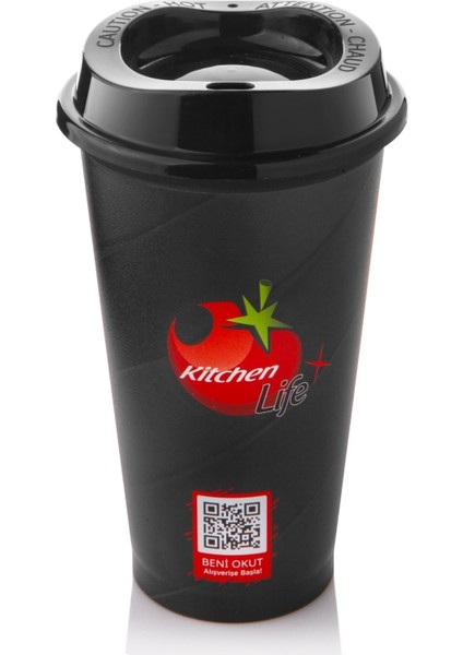 Motivasyon Akıtmaz Kapaklı Termos Mug Çay Kahve Bardağı 470 ml