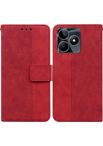 Realme C53 Kickstand Özelliği Flip Folio Cüzdan Kapak Premium Pu (Yurt Dışından)