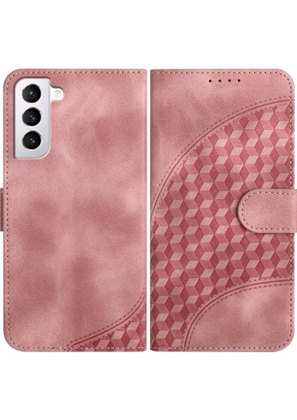 Samsung Galaxy S21 Manyetik Kart Tutucu Flip Iş Geometrik Için Kılıf (Yurt Dışından)