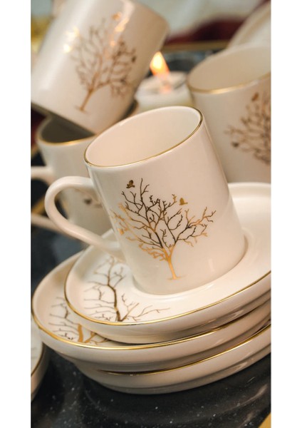 Hayat Ağacı 6 Kişilik 12 Parça Kahve Takımı fiyatları