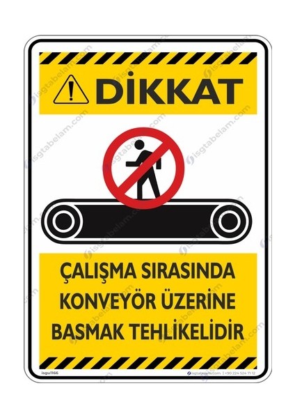 V2 Çalışma Sırasında Konveyör Üzerine Basmak Tehlikelidir