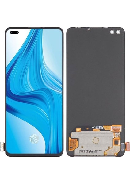 Oppo F17 Uyumlu LCD Dokunmatik Ekran Çıtasız Siyah