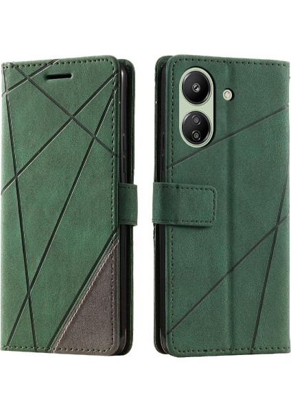 Xiaomi Redmi 13C Için Kılıf Cüzdan Flip Folio Darbeye Pu Deri Manyetik (Yurt Dışından)